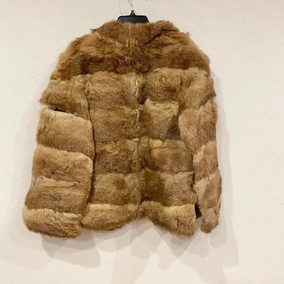Vintage Rabbit Fur Coat Size Medium GUC - Picture 3 of 4